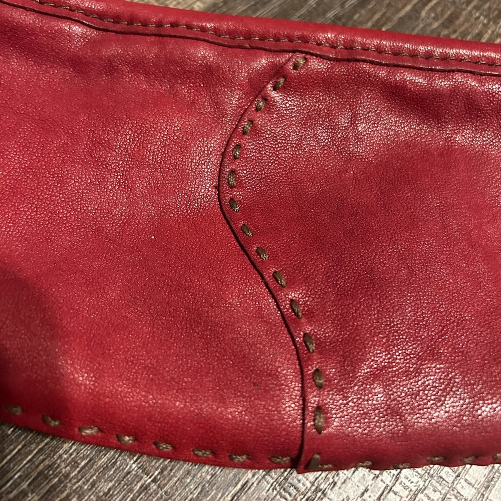 Lucky Brand red leather wristlet. Like new! - Picture 2 of 9